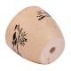 Beige Ceramic Pot With Hand painted Black Bird On Branch