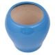 Round Blue Painted Ceramic Vase Pot