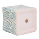 Square Ceramic Pot With Blue Chevron Zig Zag Pattern