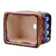 Blue Flame Brown Square Shape Ceramic Pot