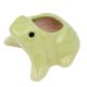 Handmade Green Frog Ceramic Planter Pot