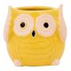 Cute Yellow Owl Ceramic Pot Planter