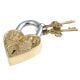 Brass Laxmi Ganesha Padlock With Two Keys