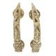 Brass Tusker Style Door Handles Carved With Lord Ganesha In Pair