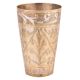 Brass Leaf Pattern Border Design Lassi Glass