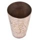 Brass Punjabi Glass Etched with Leaf And Decorative Bands