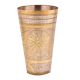 Brass Punjabi Lassi Glass With Big Flower In Centre