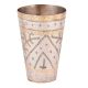 Brass Etched Arch Leaves Design Lassi Glass