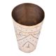 Brass Etched Arch Leaves Design Lassi Glass
