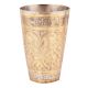 Hand Carved Floral Design Brass Lassi Glass