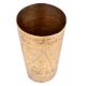 Golden Brass Lassi Glass With Faded Leafy Design