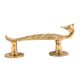 Brass Engraved Design Peacock Door Handle