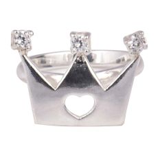 Crown Charm  Silver Toe Ring For Children