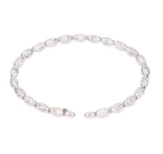 Simple Diamond-Cut 92.5 Sterling silver Bead Bracelet