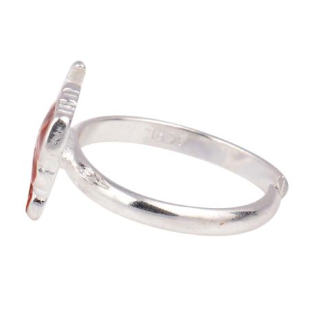 Brown Dog Charm Silver Adjustable Children Toe Ring