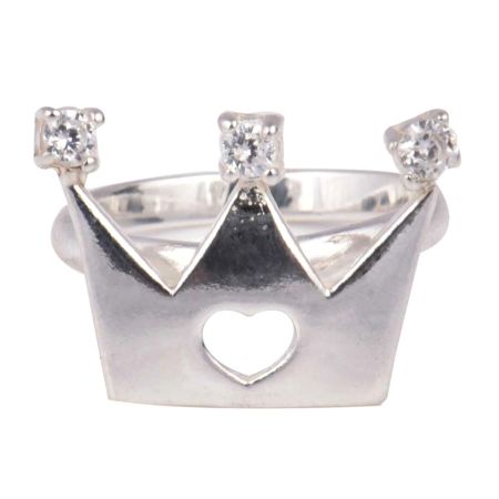 Crown Charm  Silver Toe Ring For Children