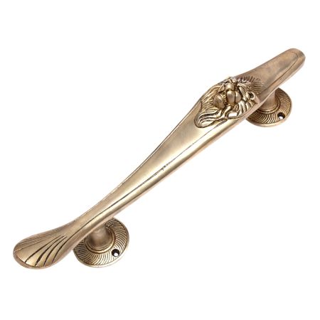 Hand Carved Brass Lion Shape Main Door Handle