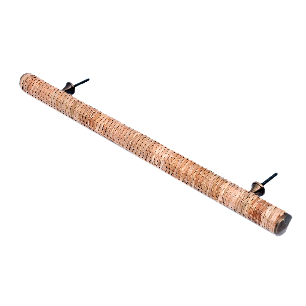 Natural Large Round Rattan Cabinet Handles 18