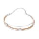 Multi Layered 92.5-Sterling Silver Bracelet With Gold Plated Rope Bangle