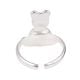 Children's Colorful Silver Bear Adjustable Toe Ring