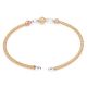 92.5 Sterling Silver Kada Bracelet with Gold Finish and Designer Beads