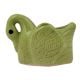 Handmade Green Glazed Duck Shape Ceramic Pot For Indoor Plants