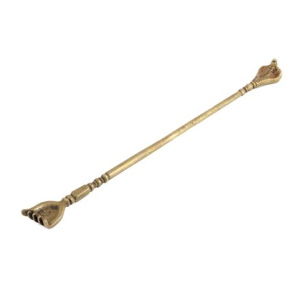 Handmade Golden Brass Back Scratcher Hand Shape With Cobra Head