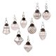 Silver Combo Glass Tiny Christmas Hanging Set of 25