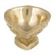 Handmade Golden Brass Diya With Engraved Design For Worship