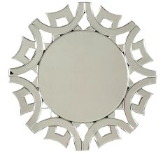 Handmade Silver Glass Round Venetian Design Wall Mirror