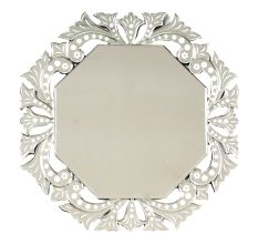 Handmade Silver Venetian Decorative Mirrors In Octagon Shape