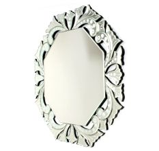 Handmade Silver Venetian Decorative Mirrors In Octagon Shape