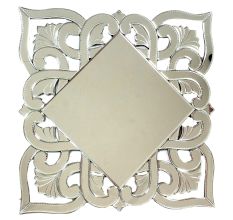 Handmade Silver Glass Square Venetian Mirror
