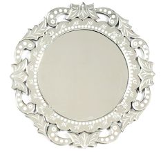 Handmade Silver Glass Venetian Round Mirror
