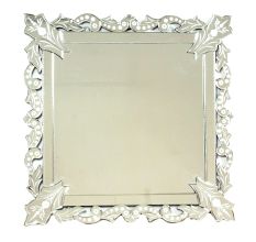 Handmade Silver Glass Square Venetian Design Wall Mirror