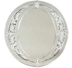Handmade Silver Glass Oval Venetian Mirror