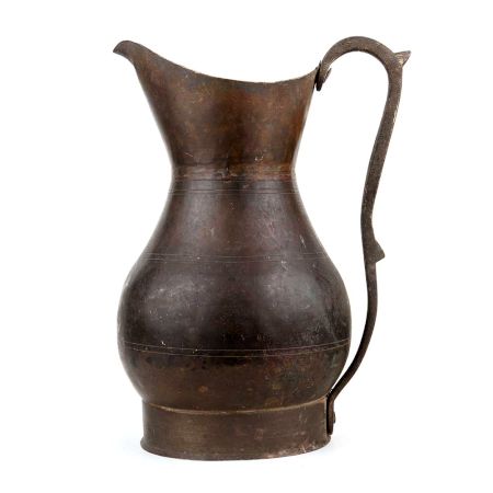 Handmade Dark Finish Brass Water Jug or Pitcher
