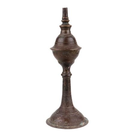 Handmade Tan Finish Brass Traditional Oil Kerosene Lamp