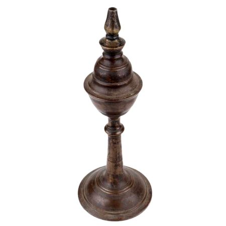 â€ŽHandmade Blackened Brass Kerosine Oil Lamp