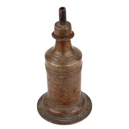 Handmade Patina Rich Brass Oil Lamp From South India