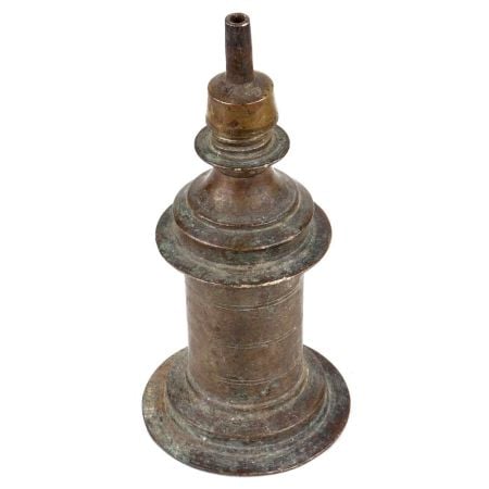 Handmade Black Coated Brass Vintage Kerosene Oil Lamp