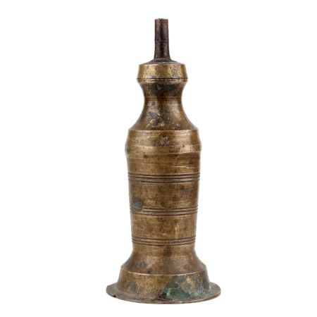 Handmade Black Coated Brass South Indian Oil lamp