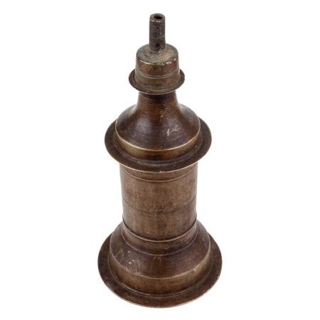 Handmade Black Brass Whale Single Wick Oil Lamp