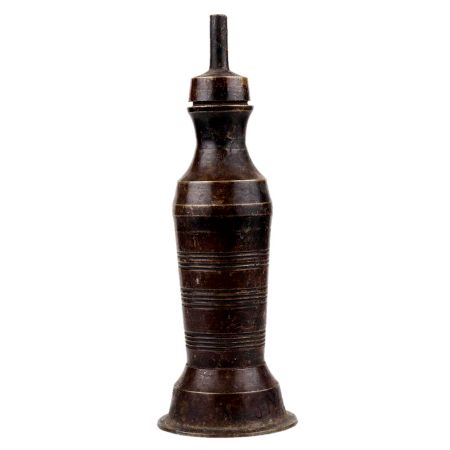 Handmade Brown Finish Old Brass Oil Lamp