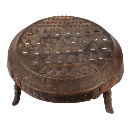 Handmade Antique Brass Grater With Three Legs