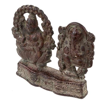 Handmade Antique Brass Lord Laxmi Ganesha Statue