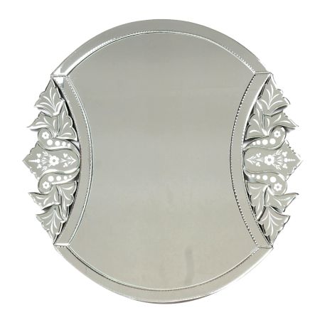 Handmade Silver Glass Unique Venetian Mirror With Engraved Design