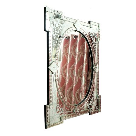 Handmade Silver Glass Debonair Venetian Mirror