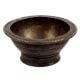 Handmade Dark Finish Brass Serving Bowl With Decorative Rim