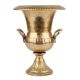 Handmade Golden Brass Urn Planter With Carved Design